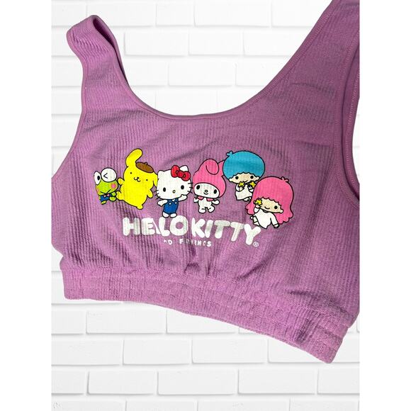 SANRIO Women's Medium Hello Kitty and friends pink crop‎ top - Picture 4 of 12